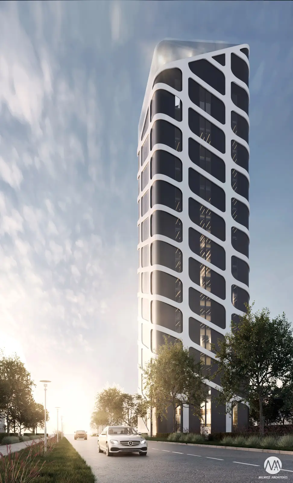 04.Milwicz Architekci - Toruń Wieżowiec - widok z boku
