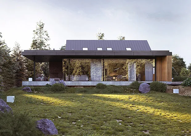 Milwicz Architekci - projekty gotowe - D170 v1 3sypialnie