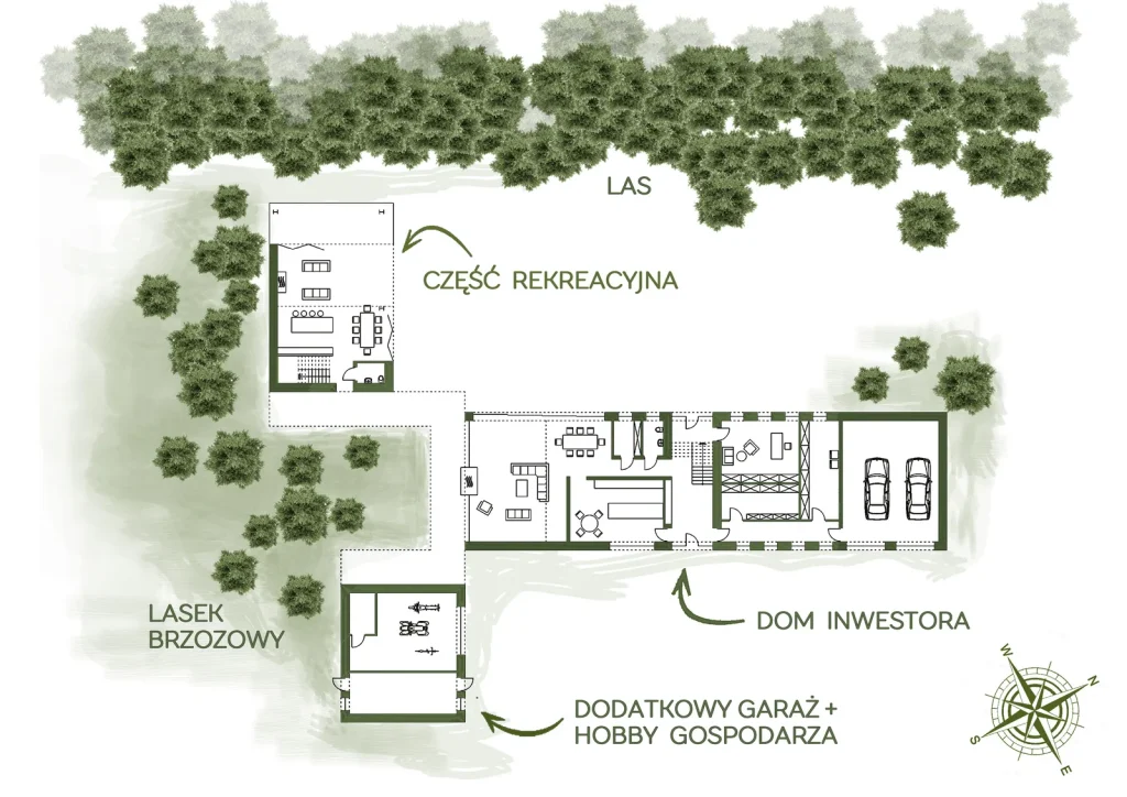 Milwicz architekci - projekty indywidualne - Błażejewko - rozmieszczenie