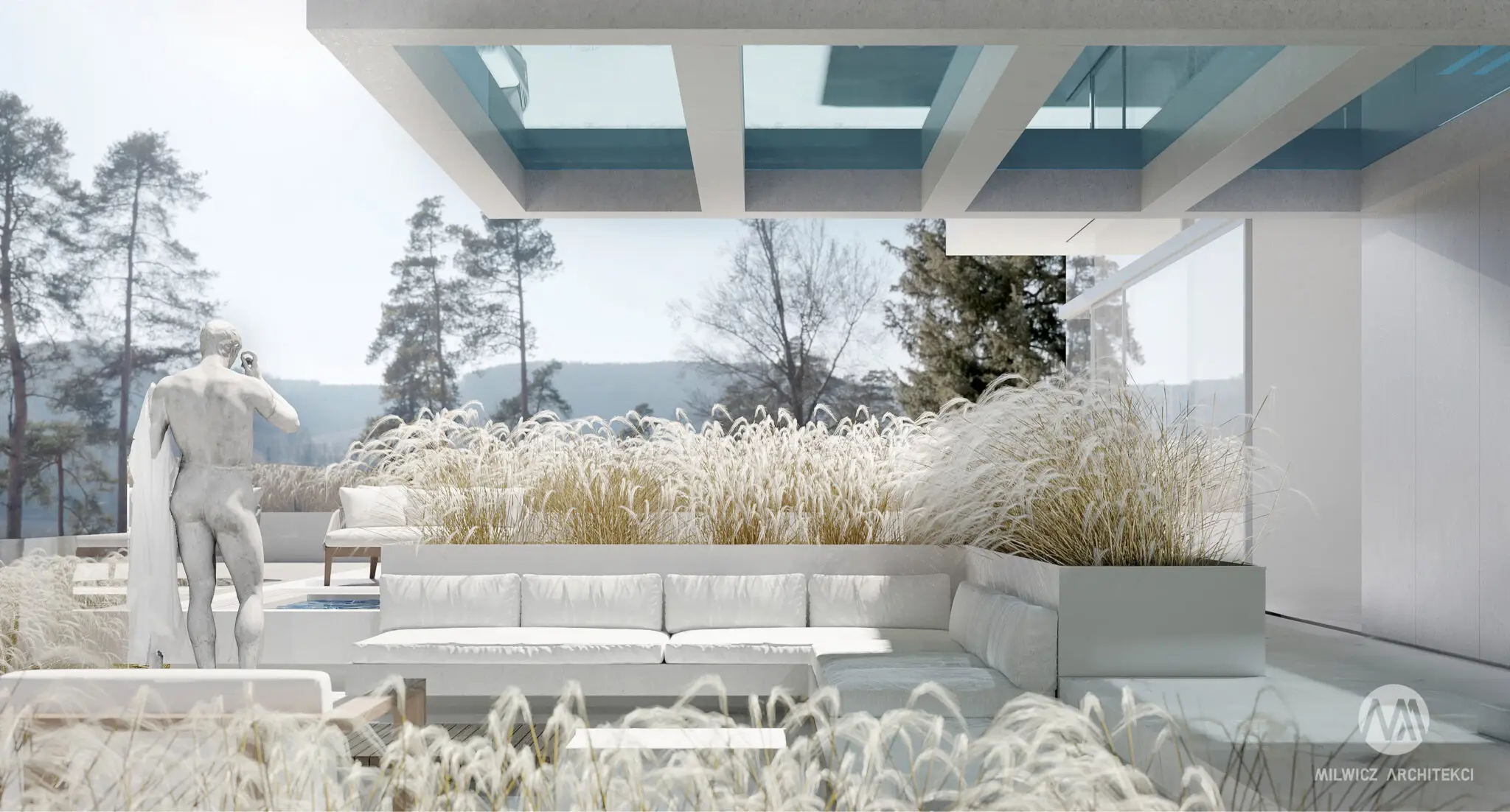 Milwicz Architekci - projekty indywidualne - Lake house - widok na taras