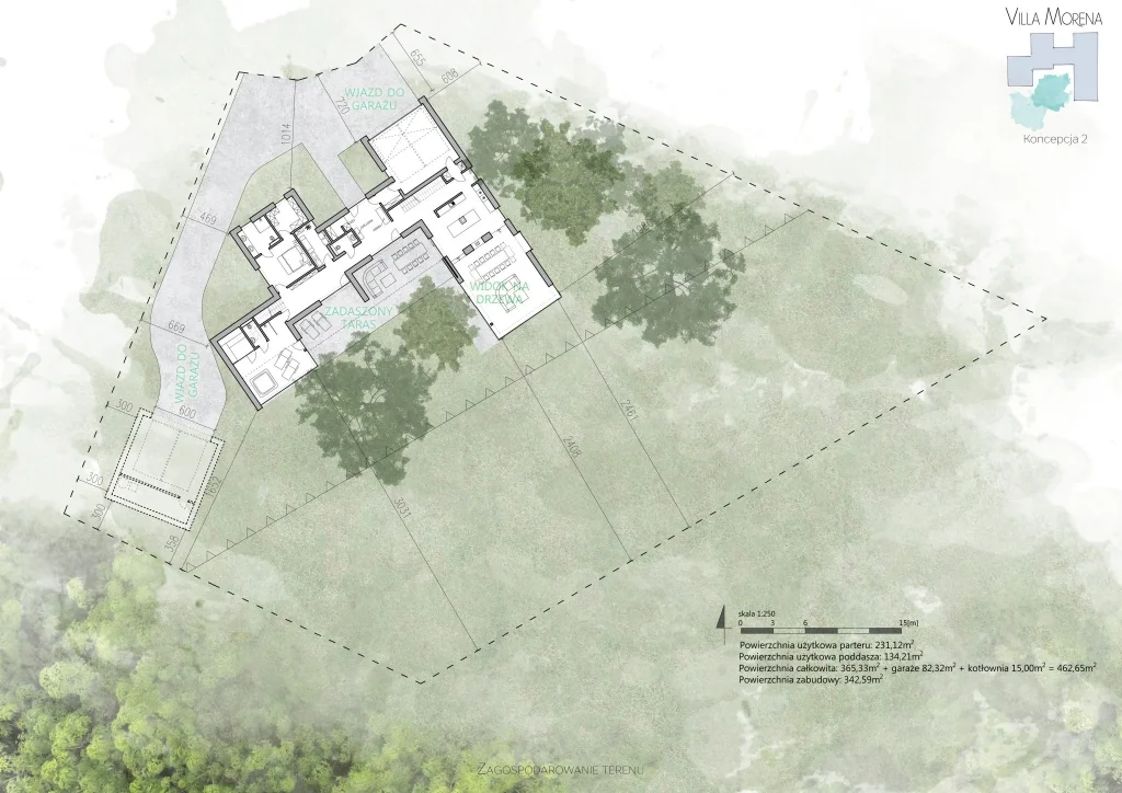 Milwicz architekci - projekty indywidualne - Mielno dom jednorodzinny - rozplanowanie