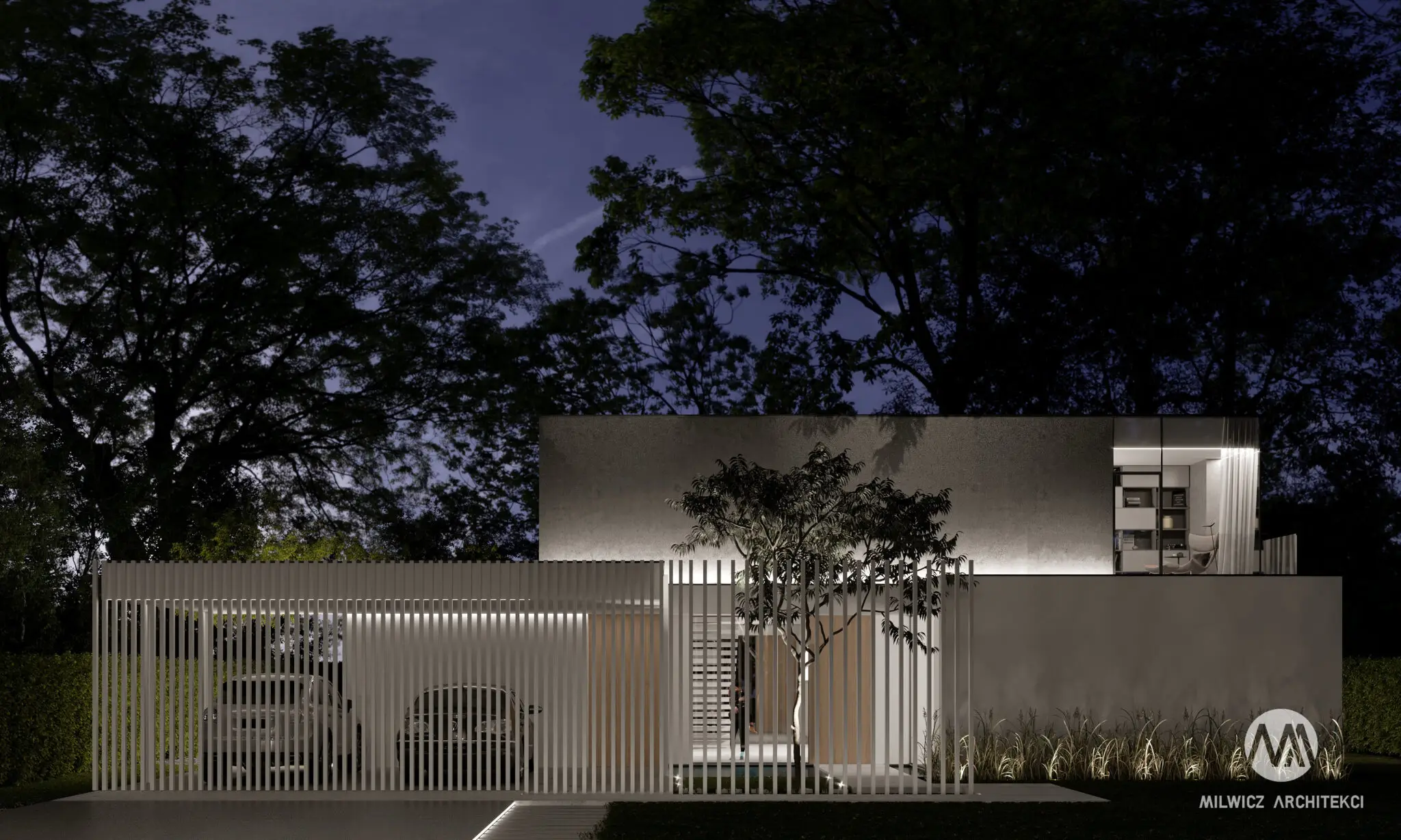 Milwicz architekci - projekty indywidualne - Na skraju puszczy - dom z zewnątrz
