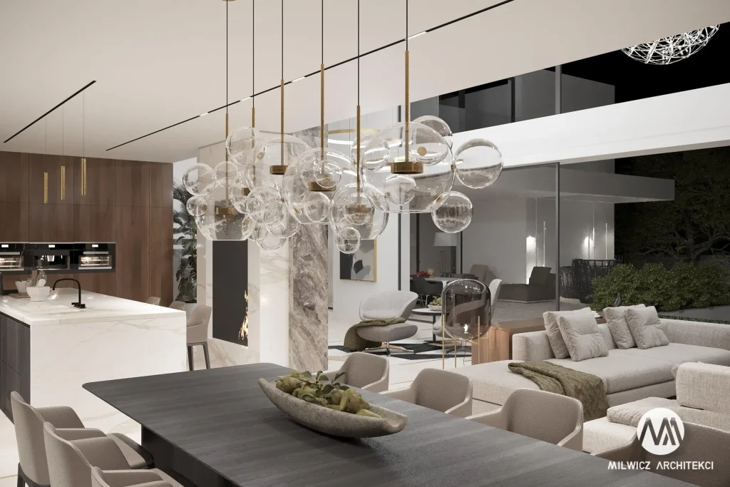 Milwicz architekci - projekty indywidualne - Opalenica wnętrza - domowa przestrzeń