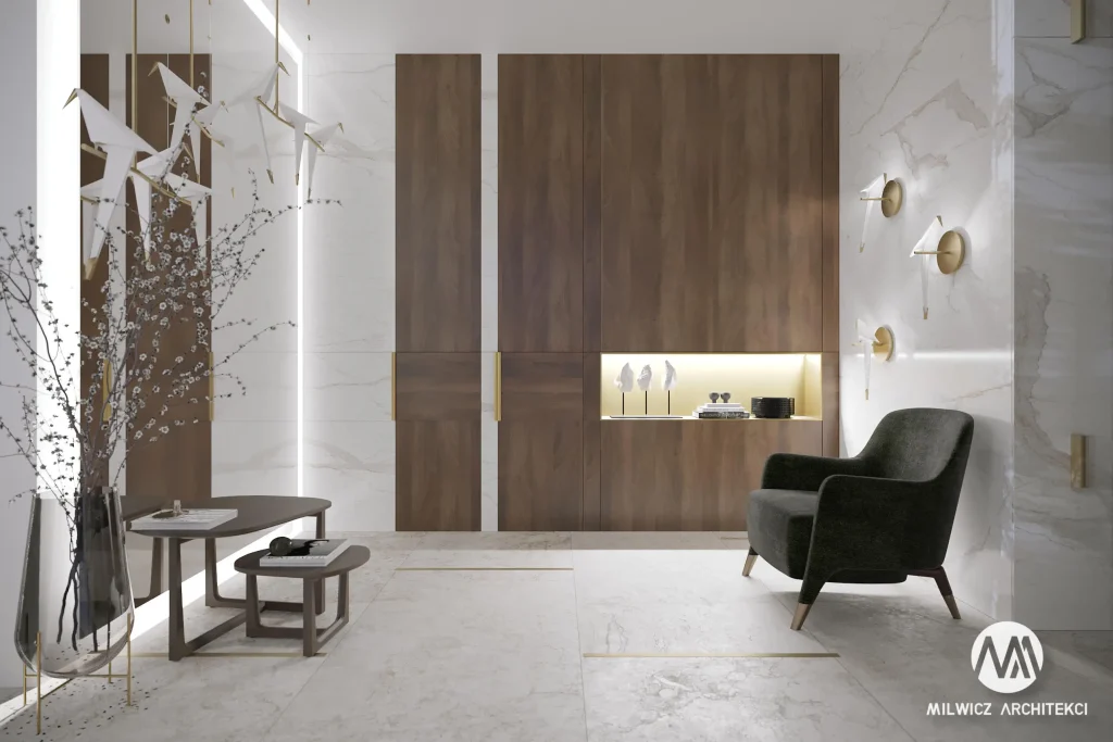 Milwicz architekci - projekty indywidualne - Opalenica wnętrza - krzesło