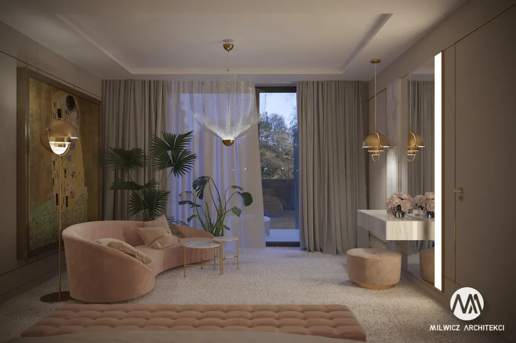 Milwicz architekci - projekty indywidualne - Opalenica wnętrza - pokój
