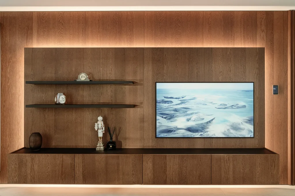 Milwicz architekci - projekty indywidualne - Opalenica wnętrza - telewizor