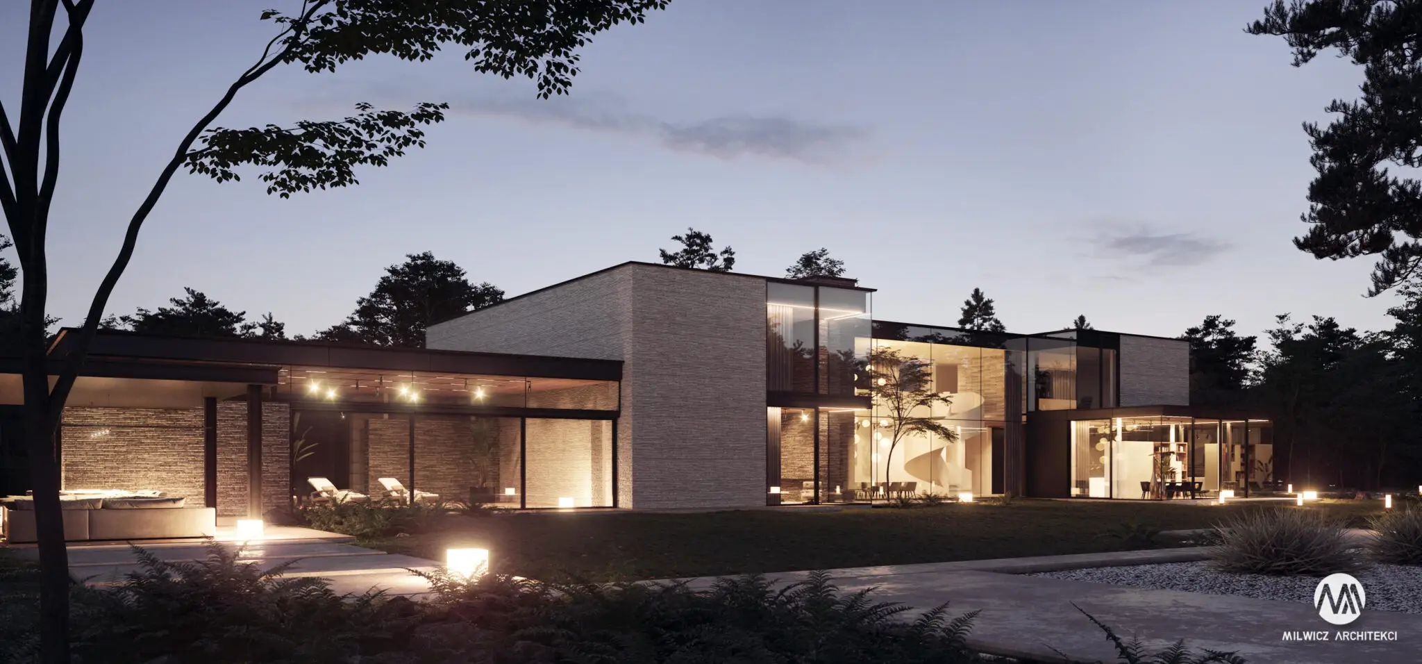 Milwicz architekci - projekty indywidualne -dom w Warszawie - z zewnątrz