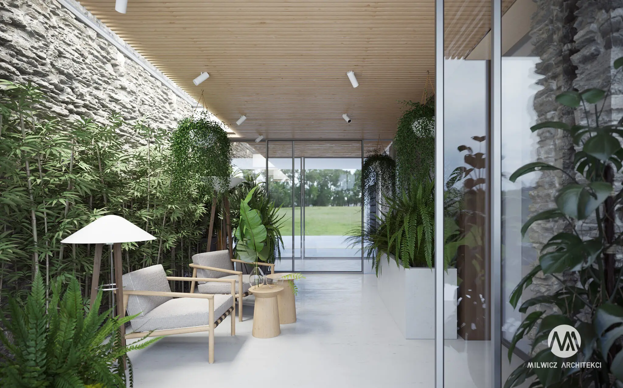 Milwicz architekci - projekty indywidualne - field house - wnętrza - przedsionek