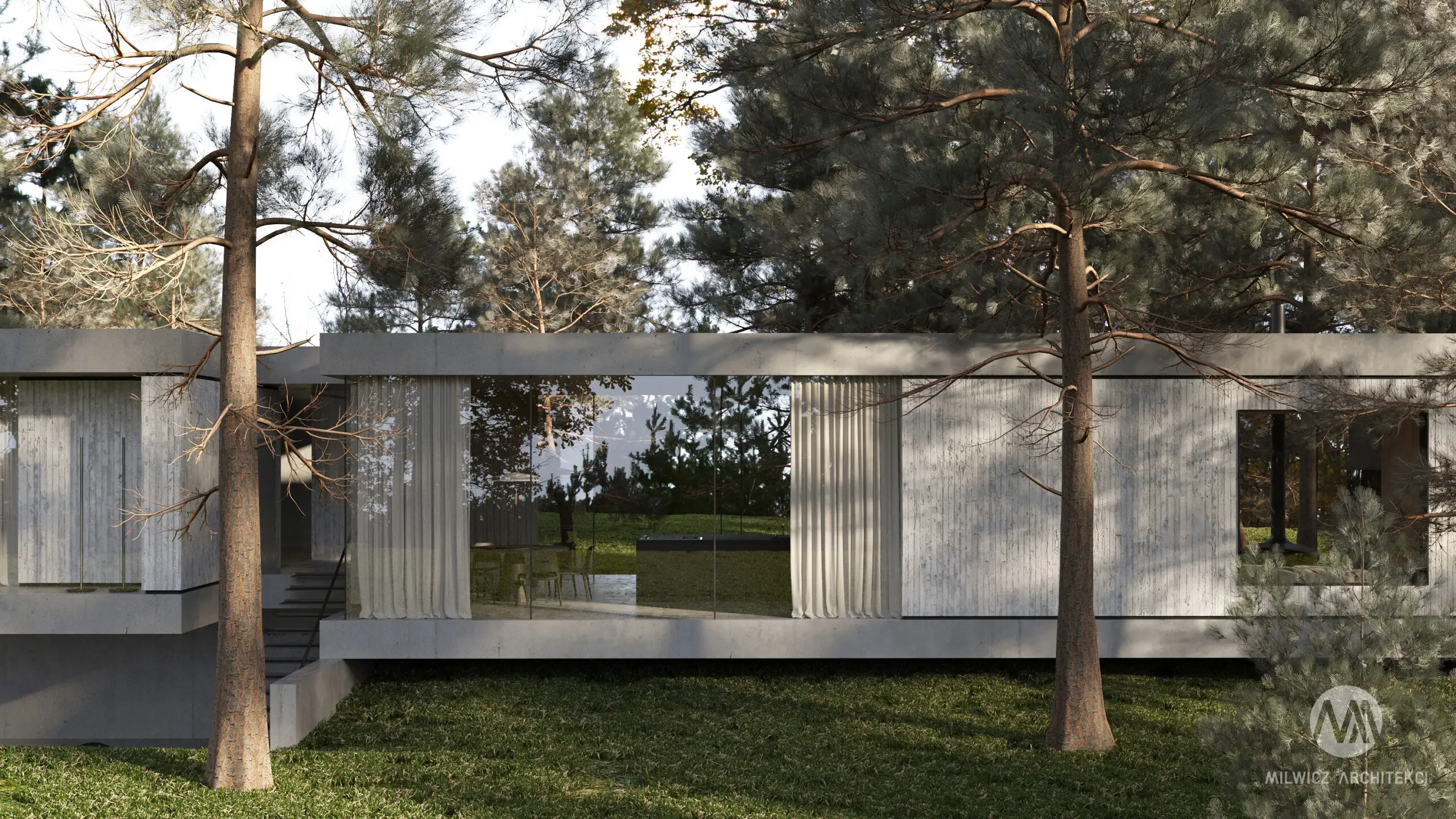 Milwicz Architekci - projekty indywidualne - Forest House - dom z zewnątrz
