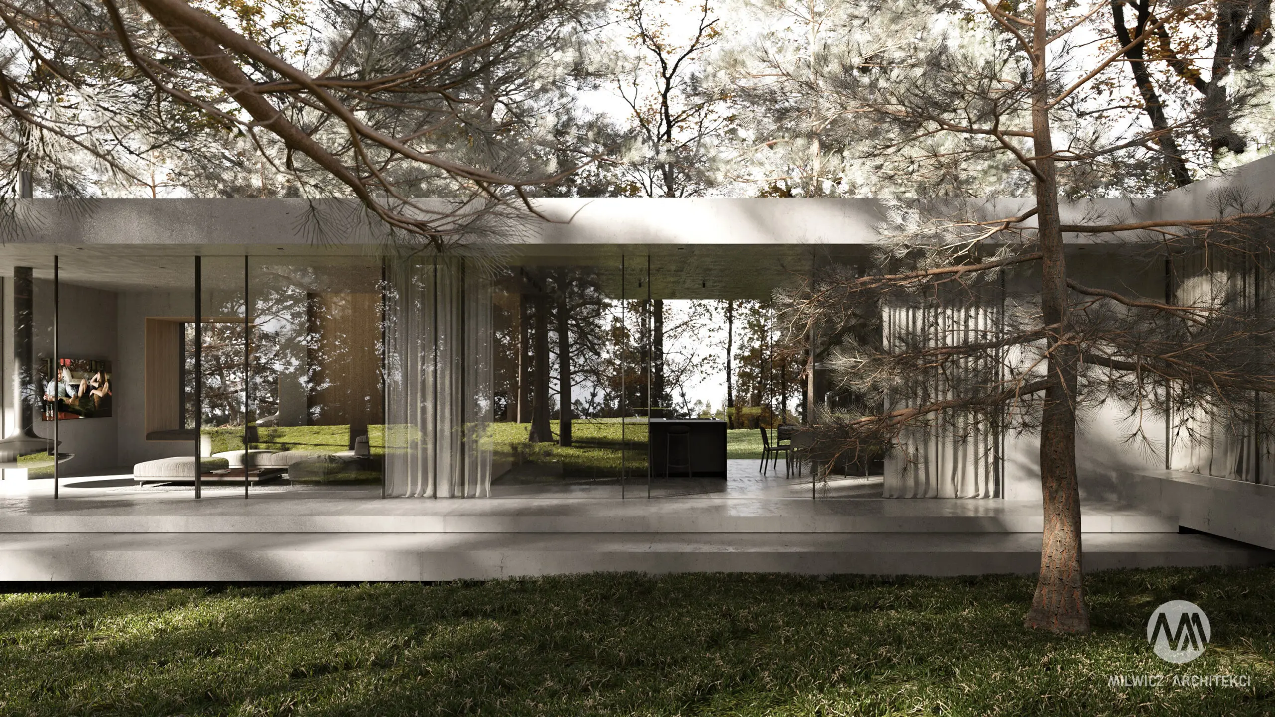 Milwicz Architekci - projekty indywidualne - Forest House - dom z zewnątrz