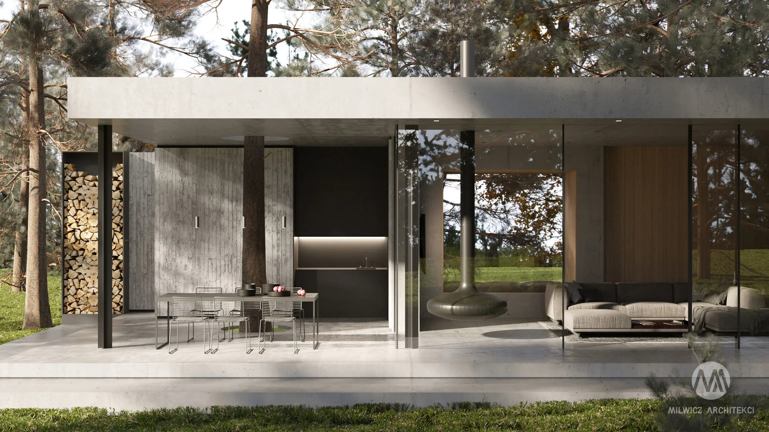 Milwicz Architekci - projekty indywidualne - Forest House - zewnątrz