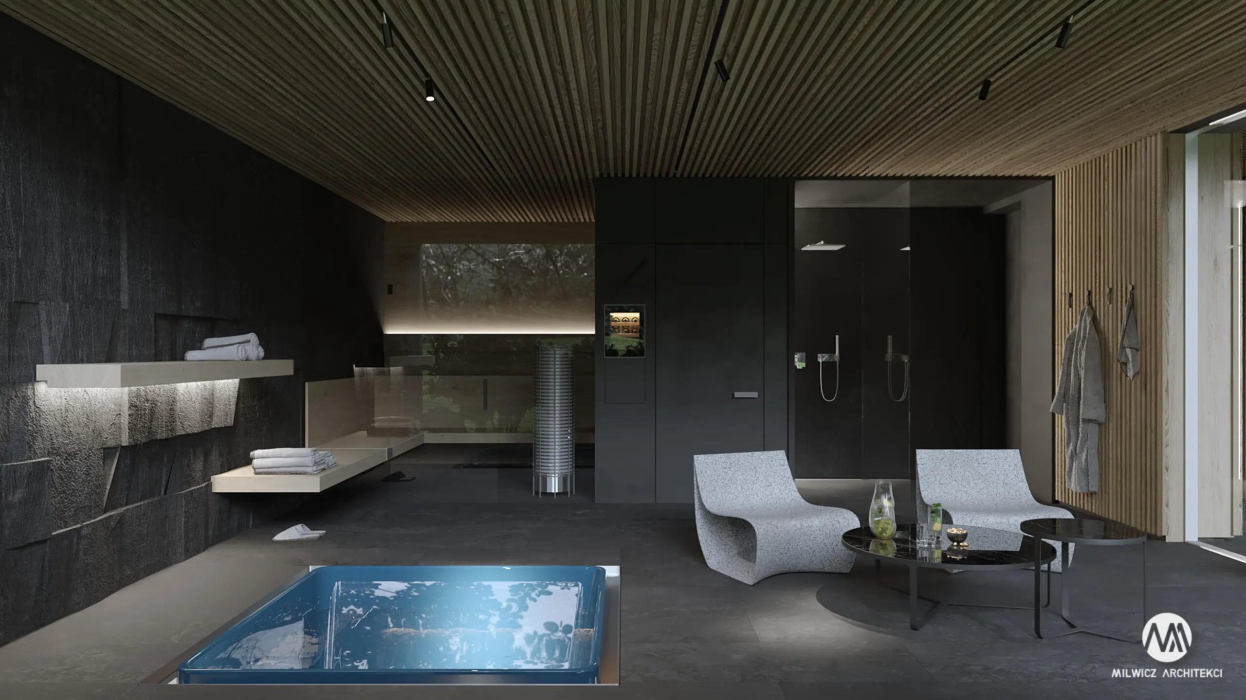 Milwicz Architekci - projekty indywidualne - Mielno - sauna