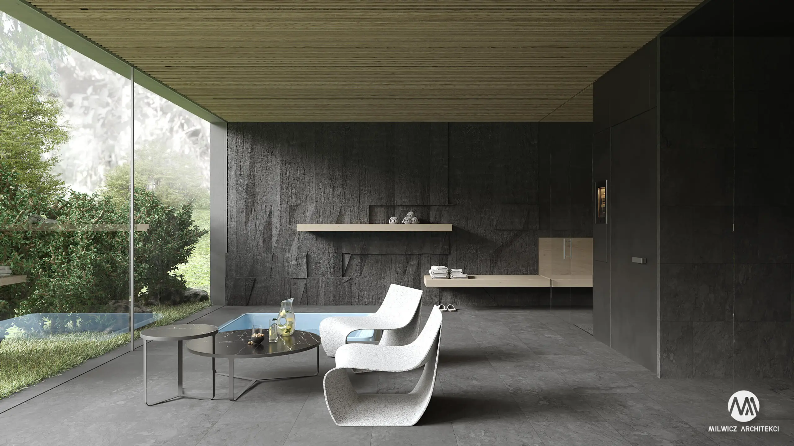 Milwicz Architekci - projekty indywidualne - Mielno - strefa relaksu