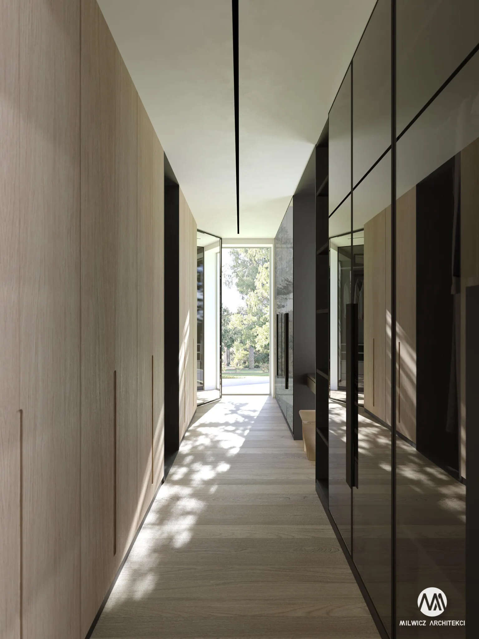 Milwicz Architekci - projekty indywidualne - Mielno - wnętrze garderoba