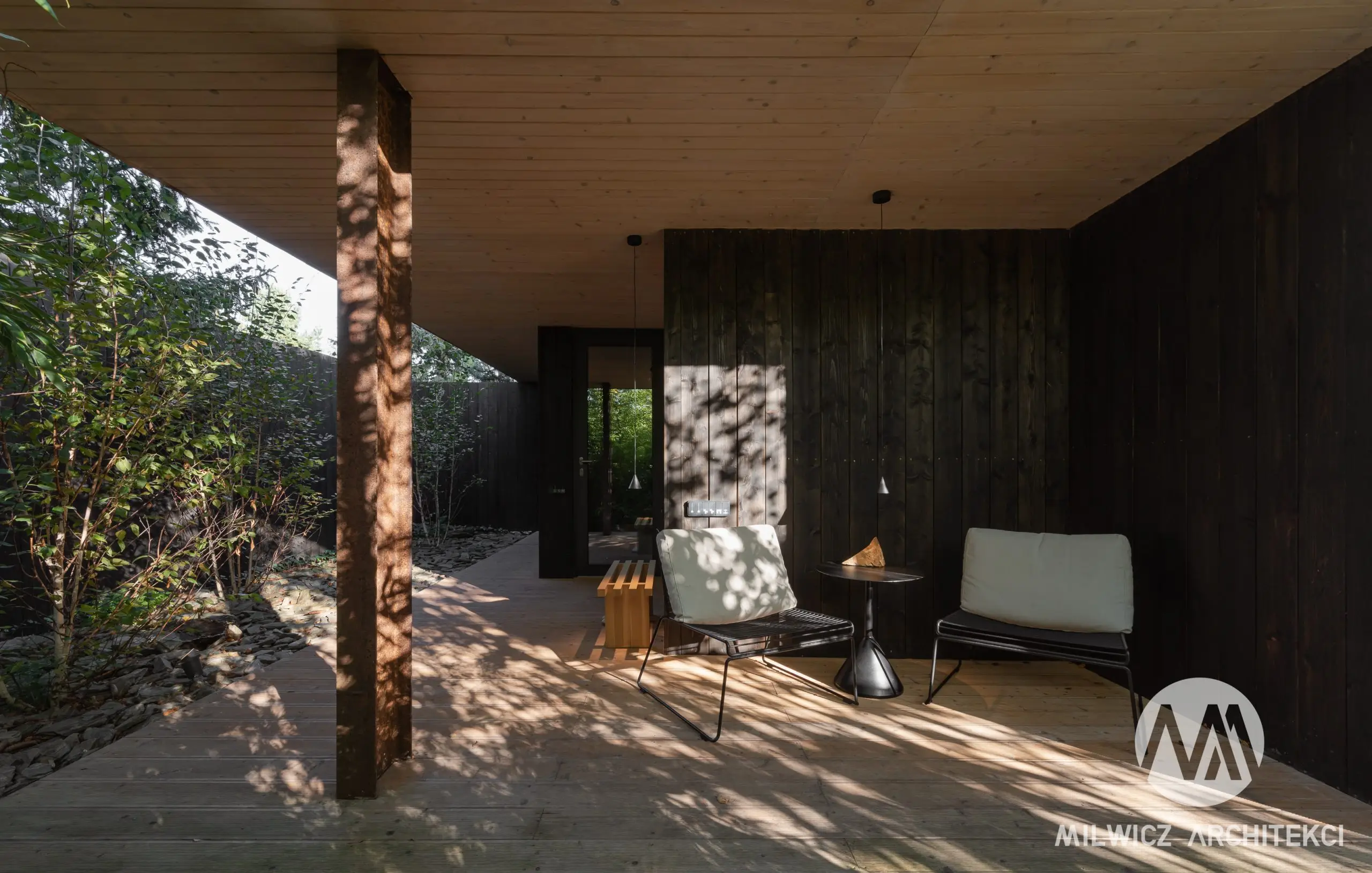 Milwicz architekci - projekty indywidualne - sauna - taras