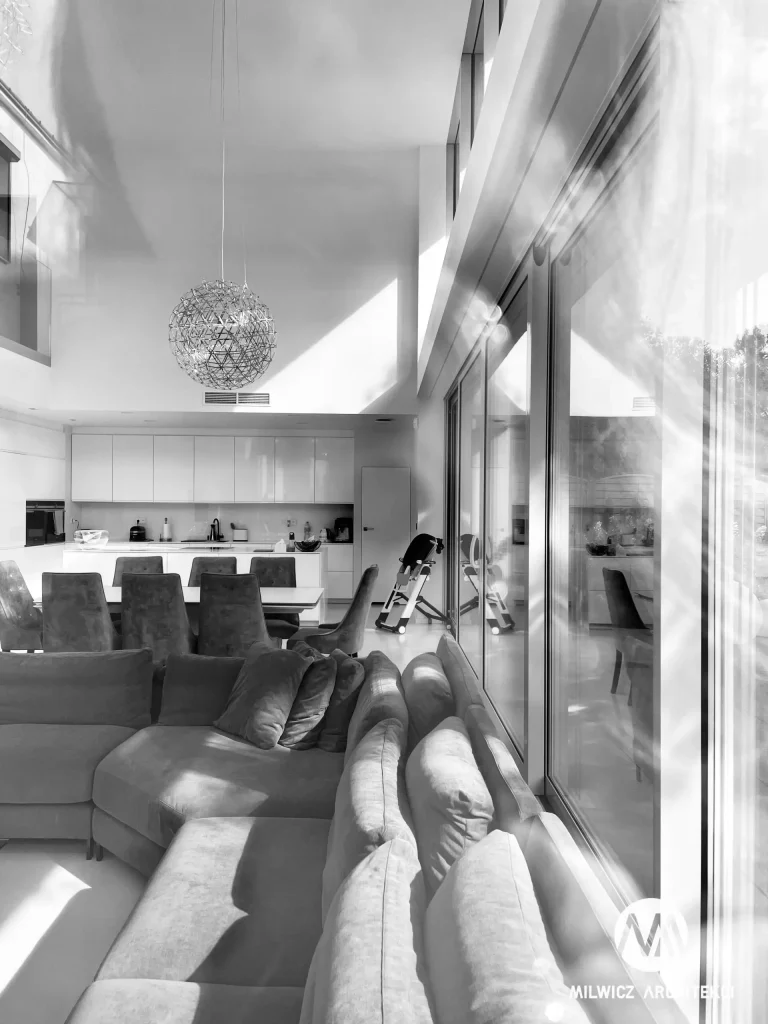 Milwicz architekci - projekty indywidualne - warszawa miejska willa - realizacja salon