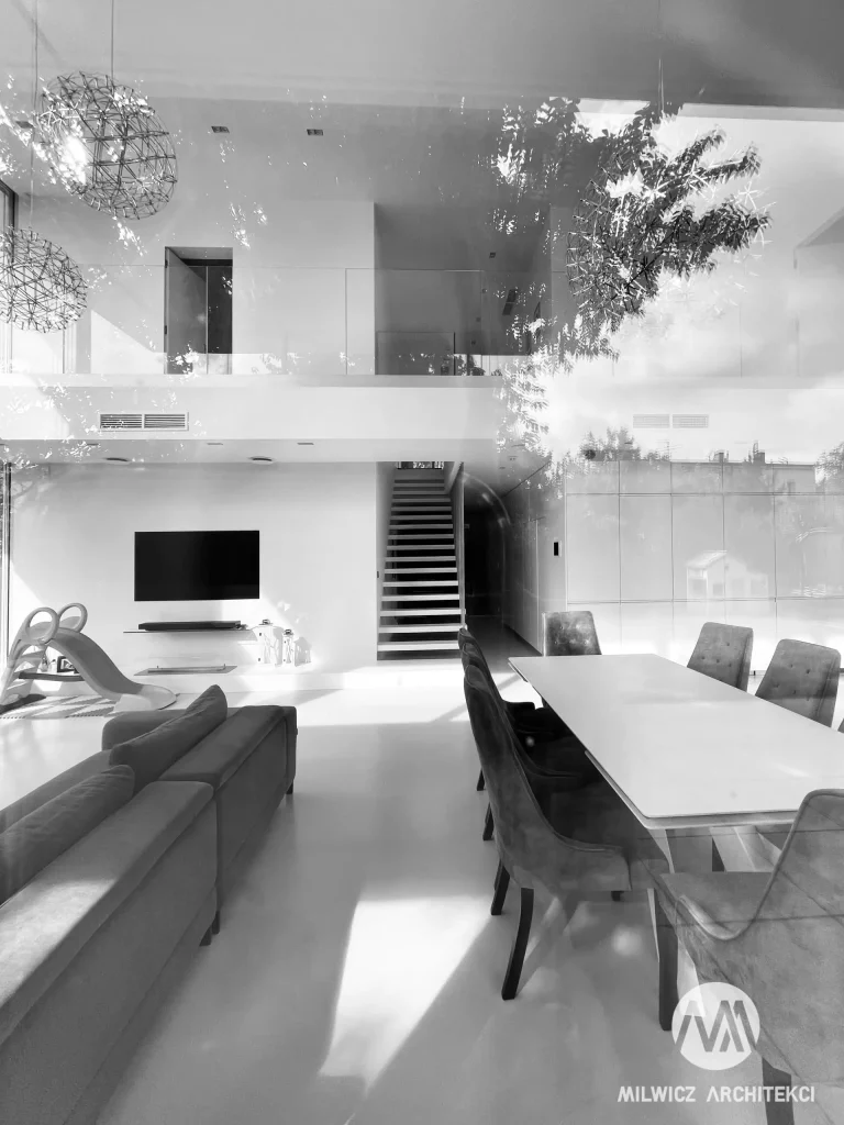 Milwicz architekci - projekty indywidualne - warszawa miejska willa - realizacja wnętrze parter