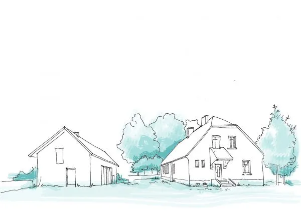 Milwicz architekci - projekty indywidualne - wierzbiczany - szkice - etap 1 budynki