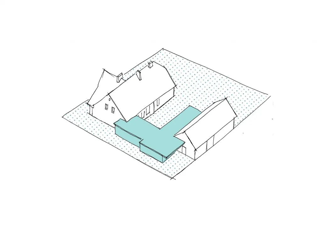 Milwicz architekci - projekty indywidualne - wierzbiczany - szkice - widok na całość