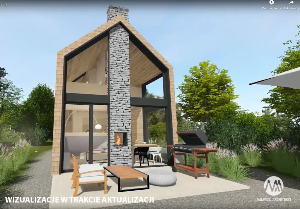 Gotowy projekt domu - Milwicz Architekci -Warszawa - widok z zewnątrz