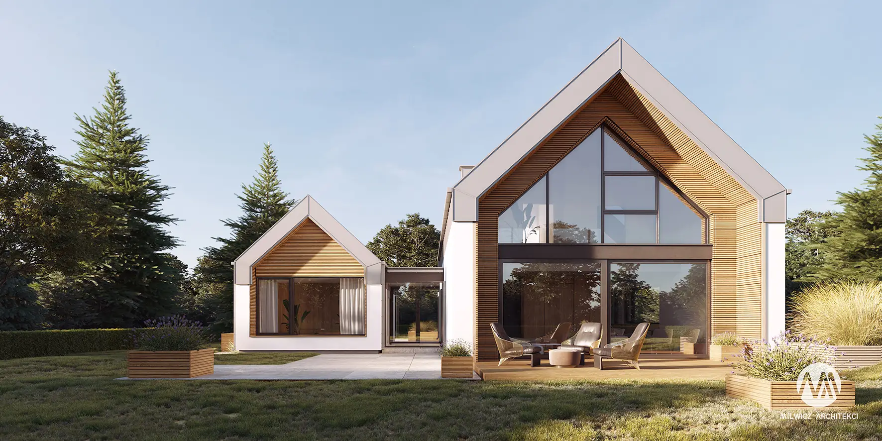 Milwicz architekci - projekt domu D108-121 - możliwość rozbudowy