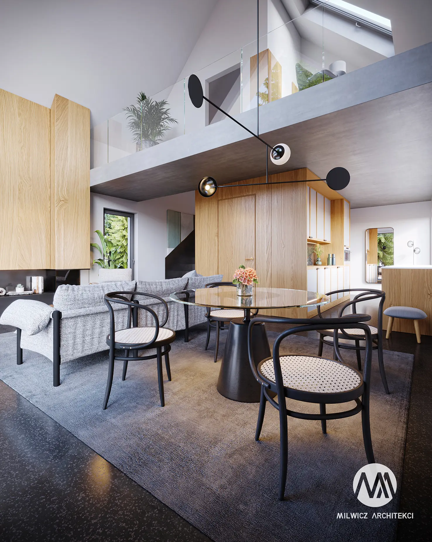 Milwicz architekci - projekt domu D108-121 - widok wewnątrz