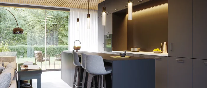 Milwicz architekci - projekt domu D125 z garażem- wnętrze kuchnia