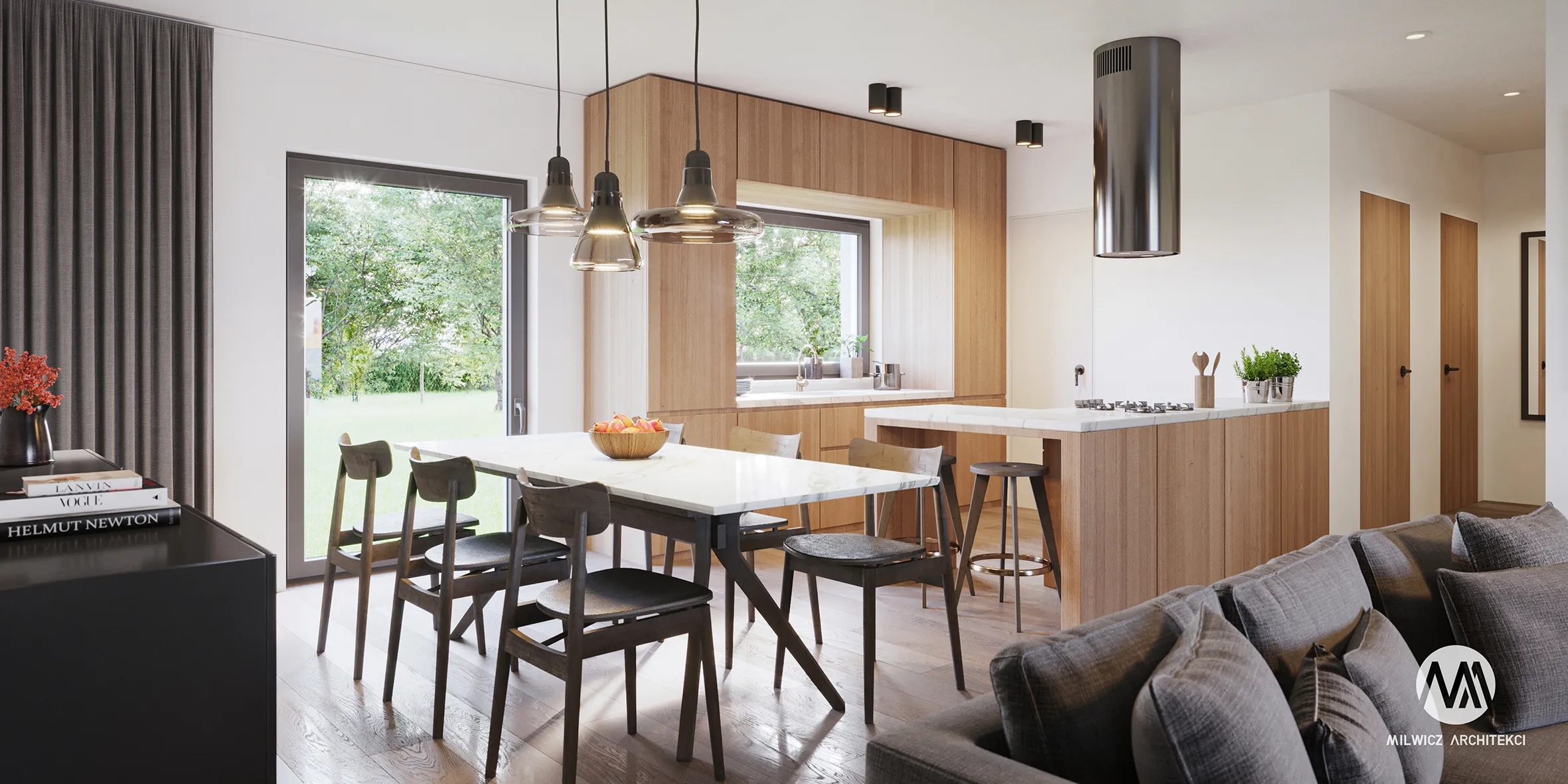 Milwicz architekci - projekt domu D126 - widok wnętrza