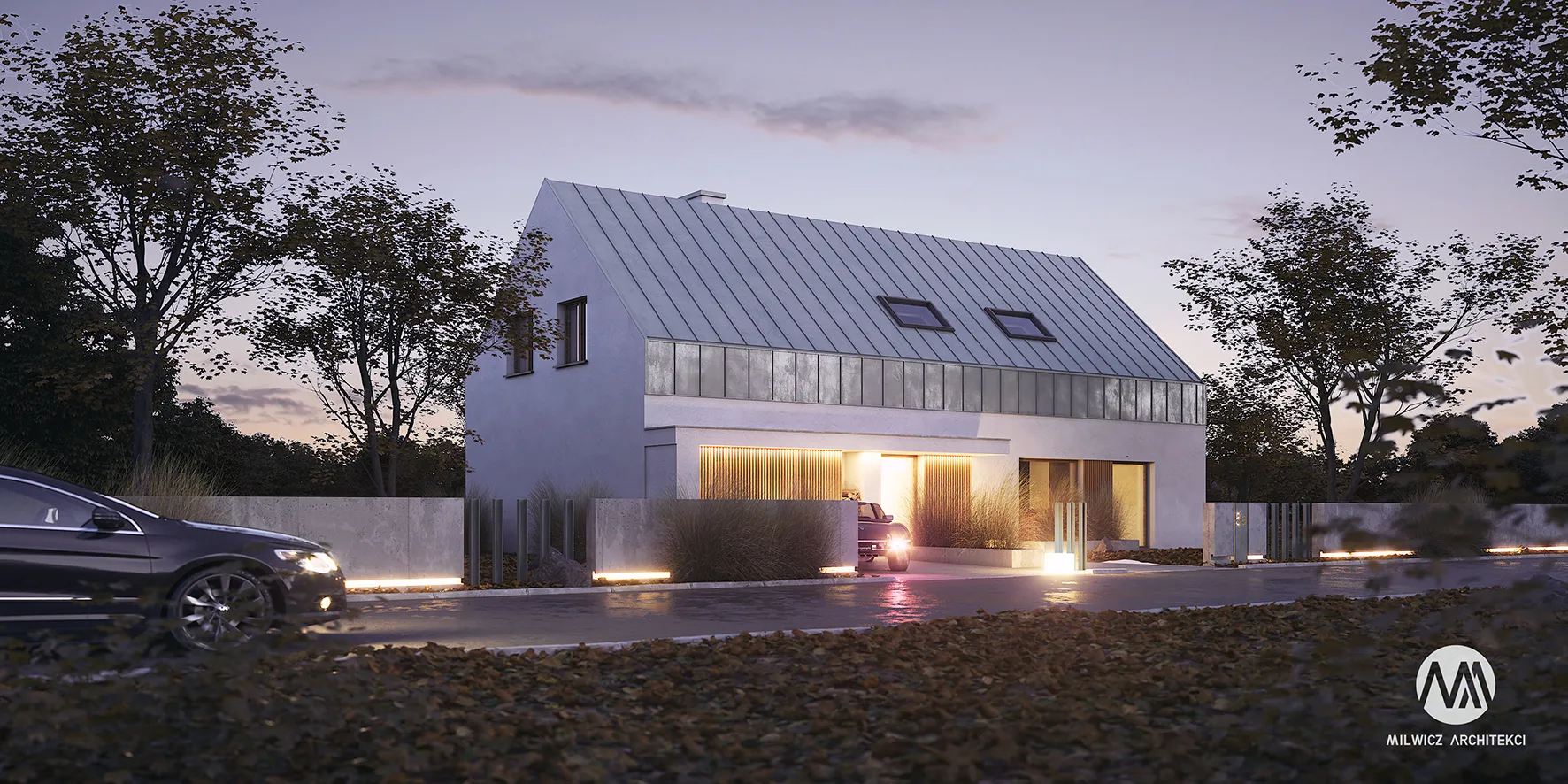 Milwicz architekci - projekt domu D126 - zewnątrz 2