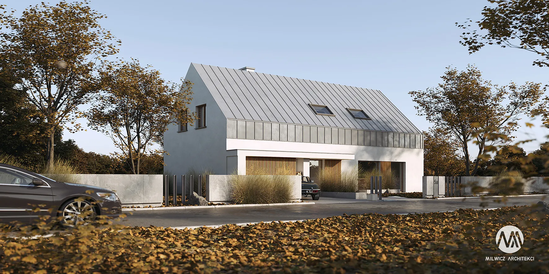 Milwicz architekci - projekt domu D126 - zewnątrz