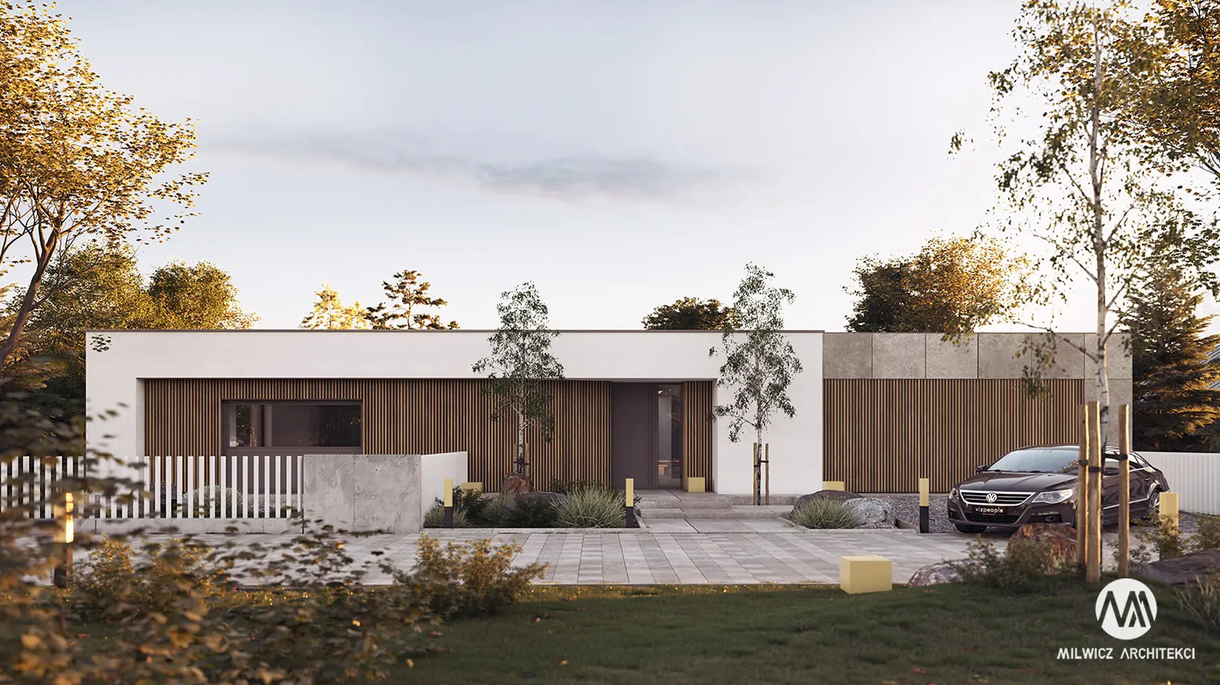 Milwicz architekci - projekt domu D131 - dom zewnątrz