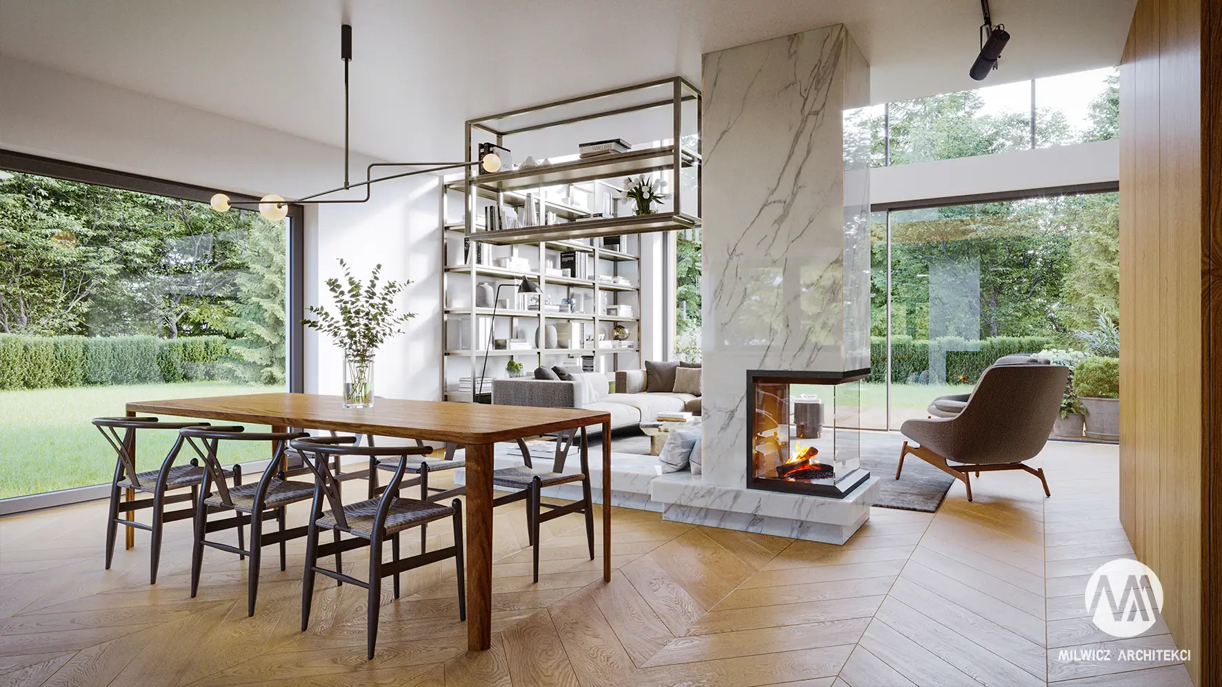 Milwicz architekci - projekt domu D152 170 - wnętrze