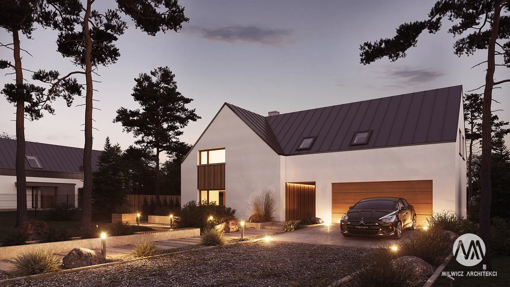 Milwicz architekci - projekt domu D152 170 - zewnątrz