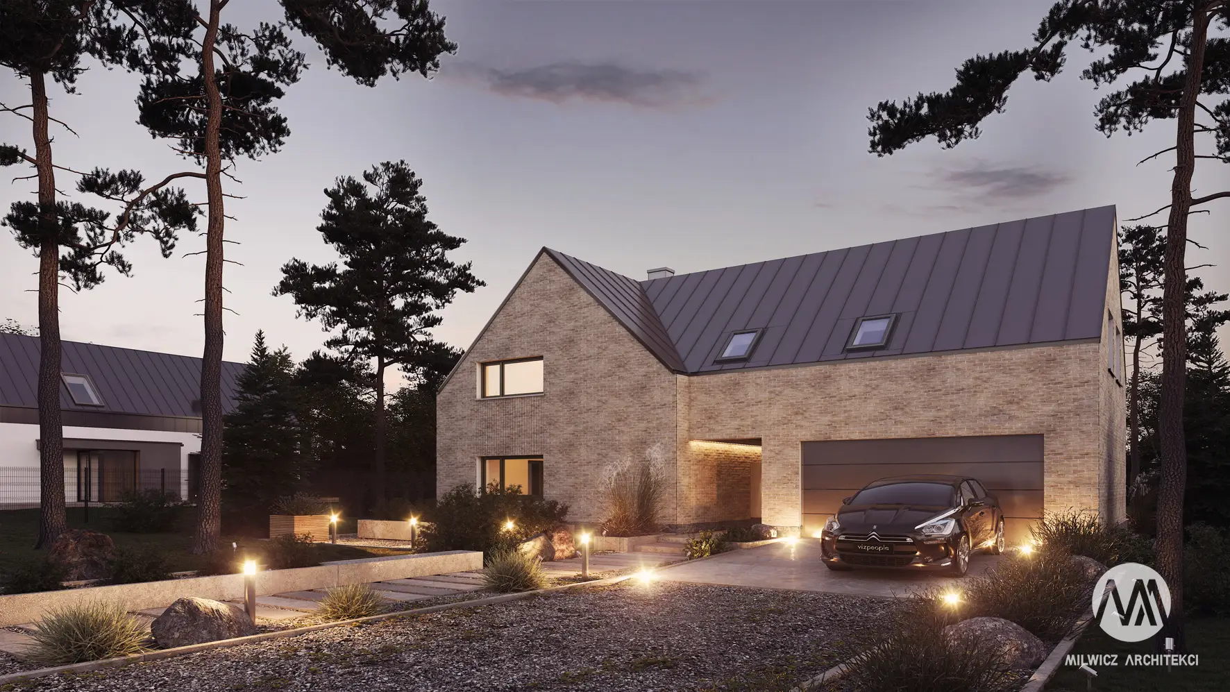 Milwicz architekci - projekt domu D152 170 - zewnątrz