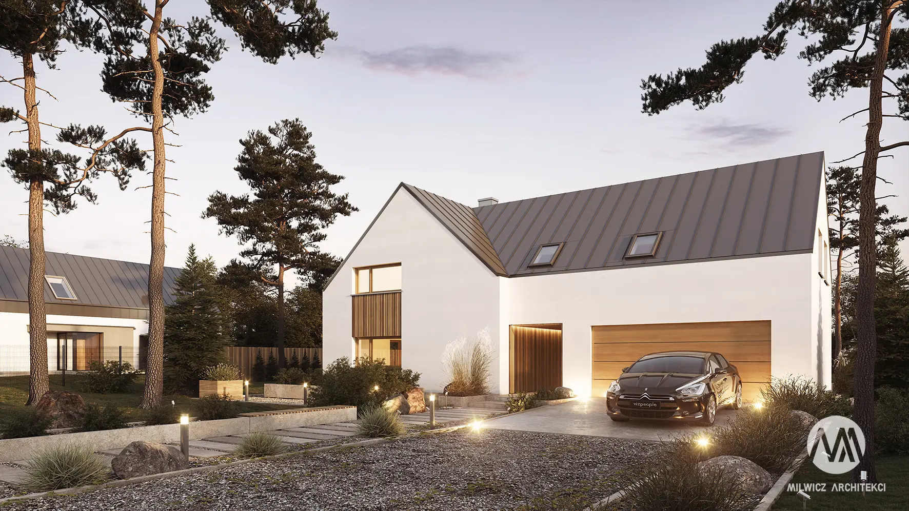 Milwicz architekci - projekt domu D152 170 - zewnątrz