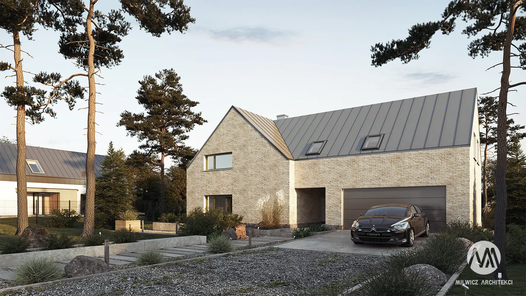 Milwicz architekci - projekt domu D152 170 - zewnątrz