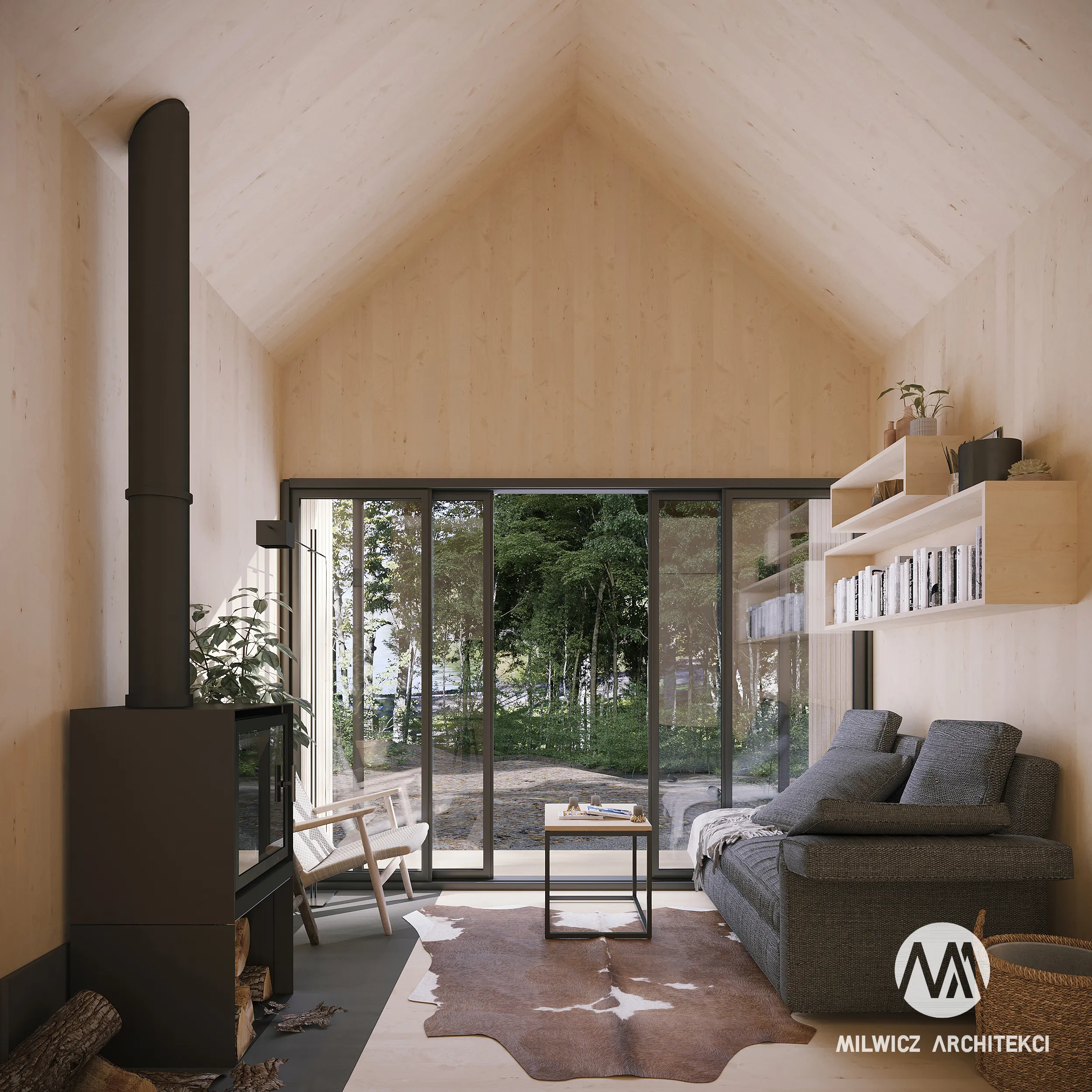 Milwicz architekci - projekt domu D16 - wewnątrz
