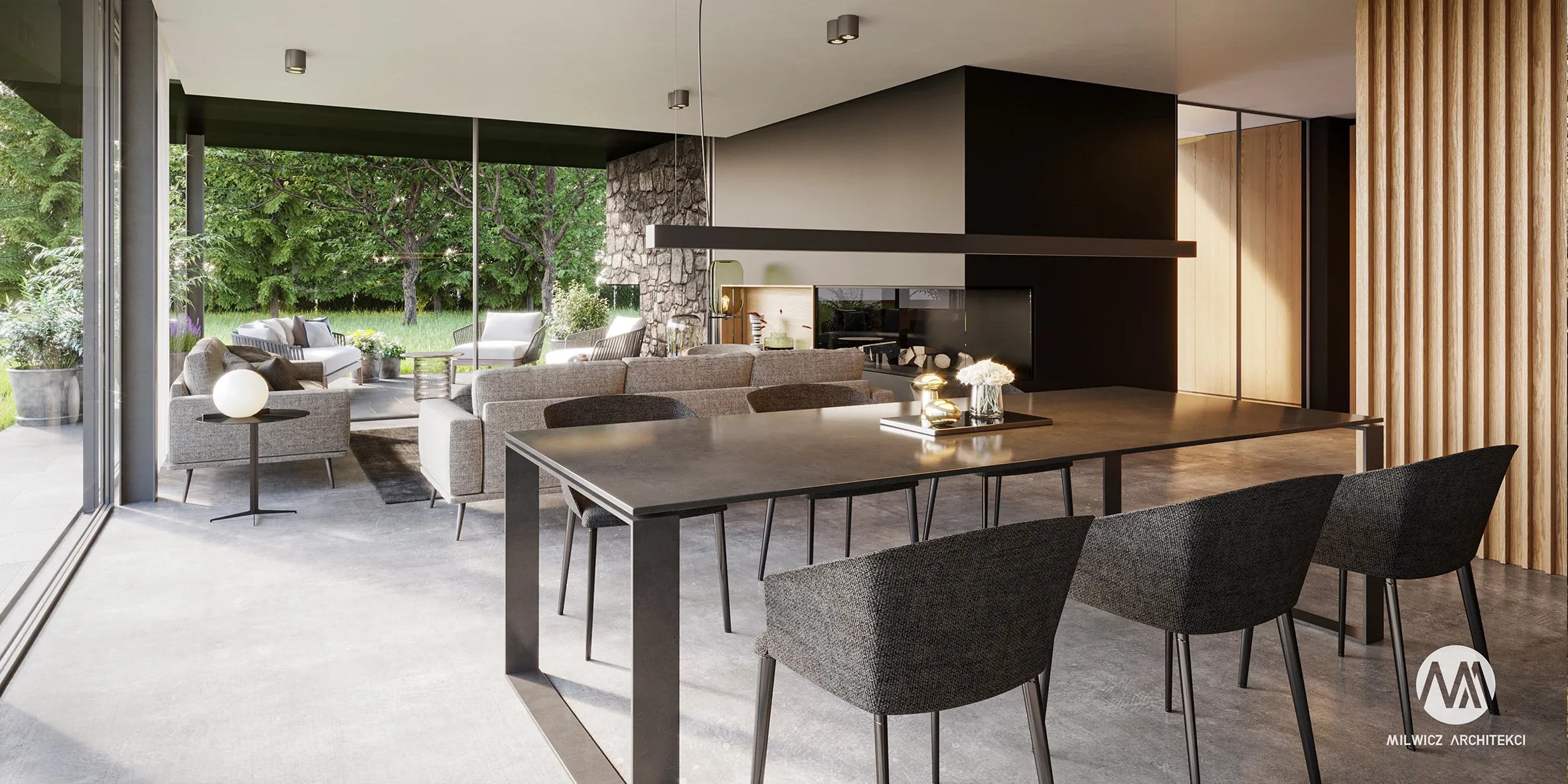 Milwicz architekci - projekt domu D170 v2 - wnętrze