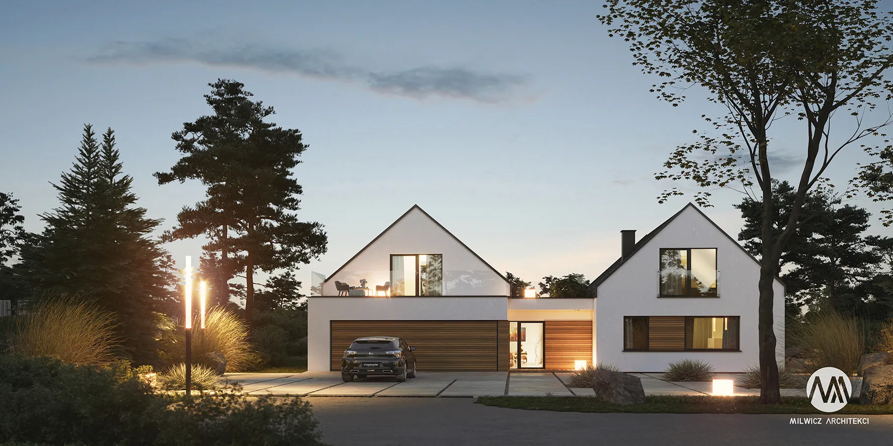 Milwicz architekci - projekt domu D173 - zewnątrz