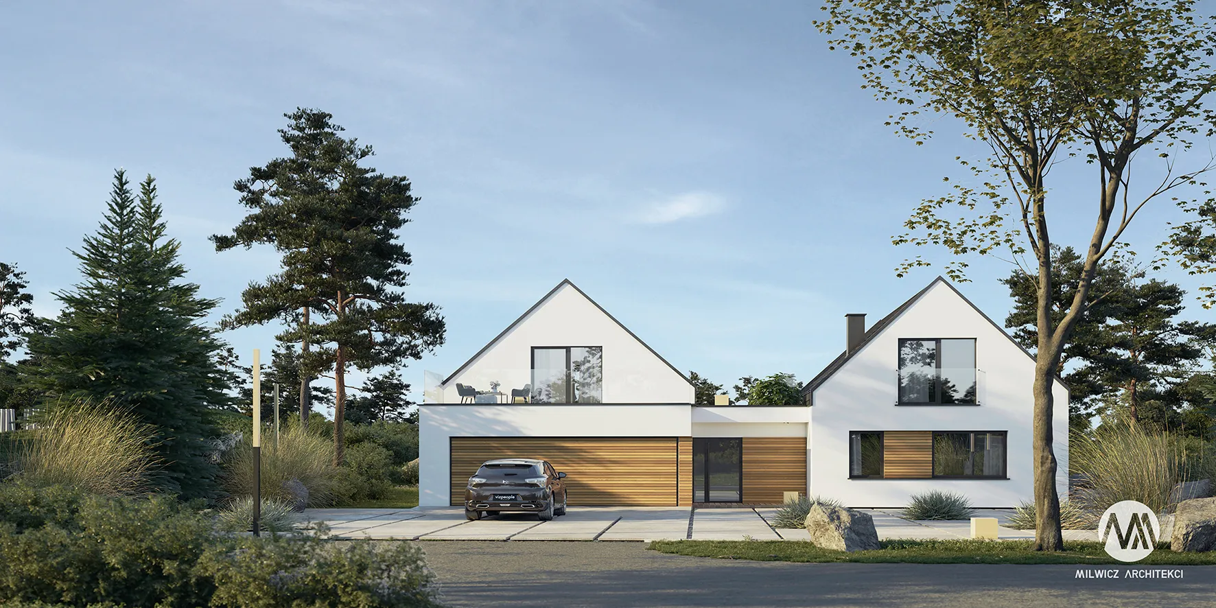 Milwicz architekci - projekt domu D173 - zewnątrz