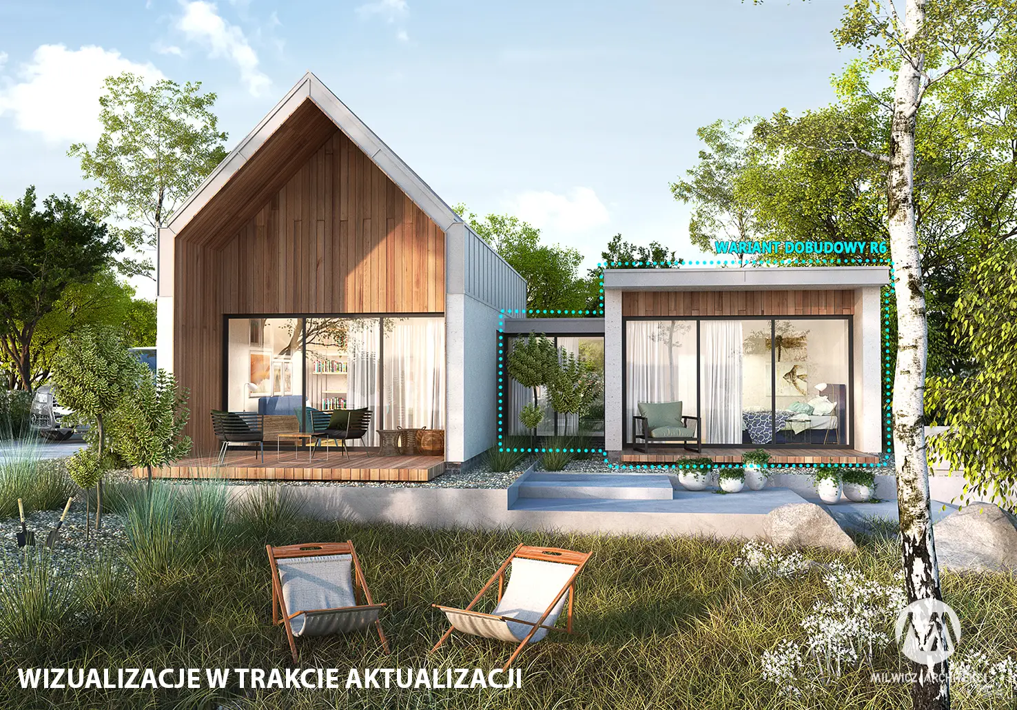 Gotowy projekt domu - Milwicz Architekci -Warszawa - widok z zewnątrz