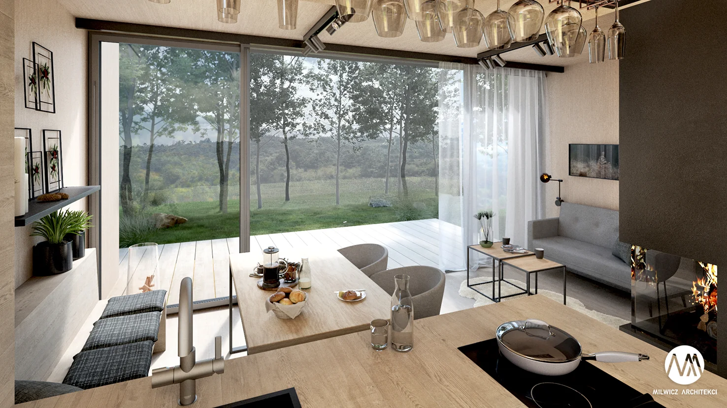 Milwicz architekci - projekt domu D46 - wnętrze