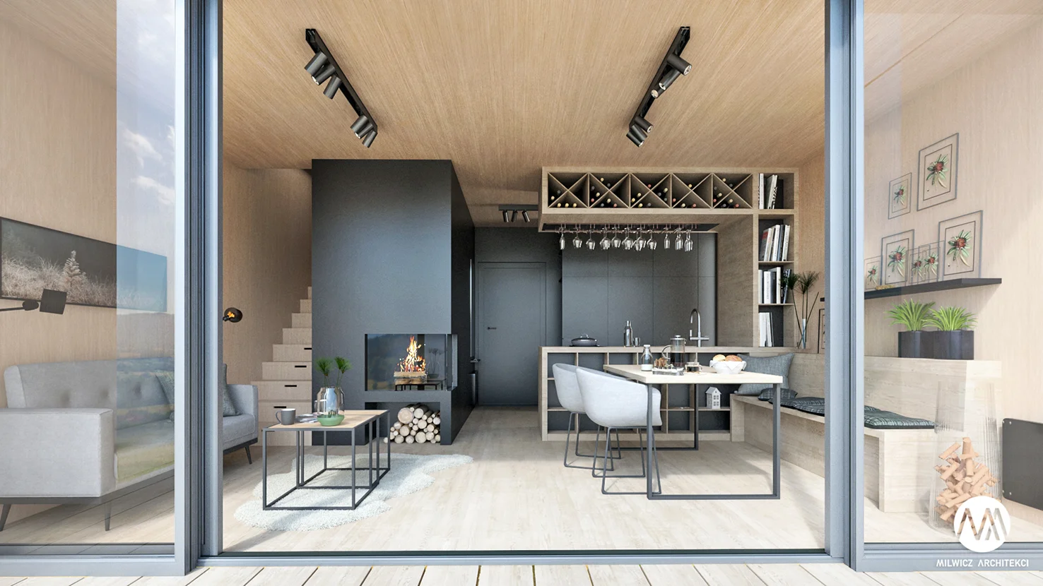 Milwicz architekci - projekt domu D46 - wnętrze