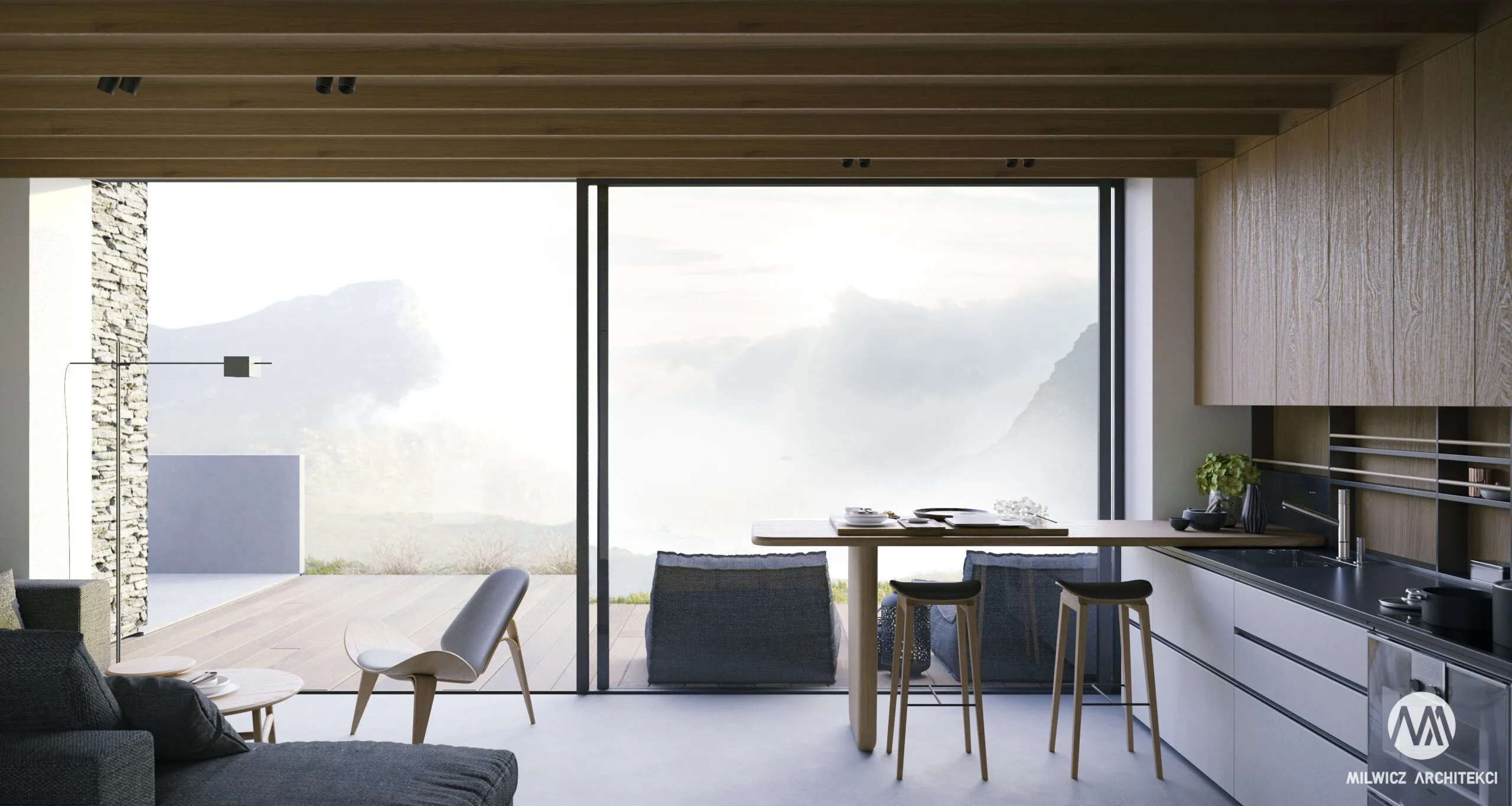 Milwicz architekci - projekt domu D81 - wnętrze