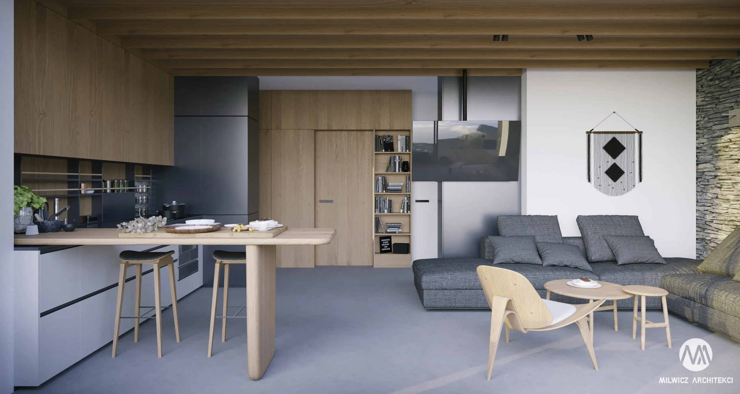 Milwicz architekci - projekt domu D81 - wnętrze