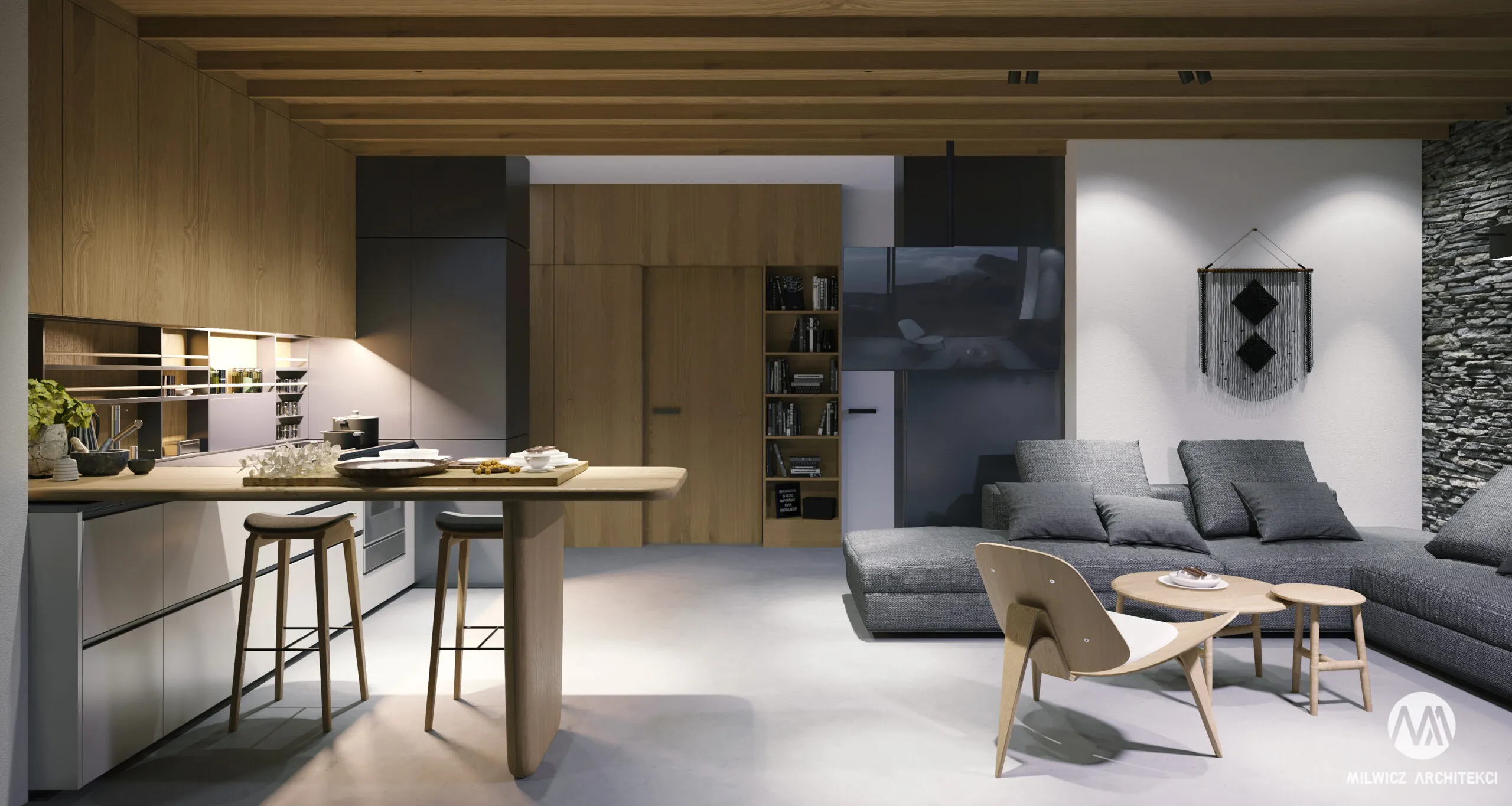 Milwicz architekci - projekt domu D81 - wnętrze