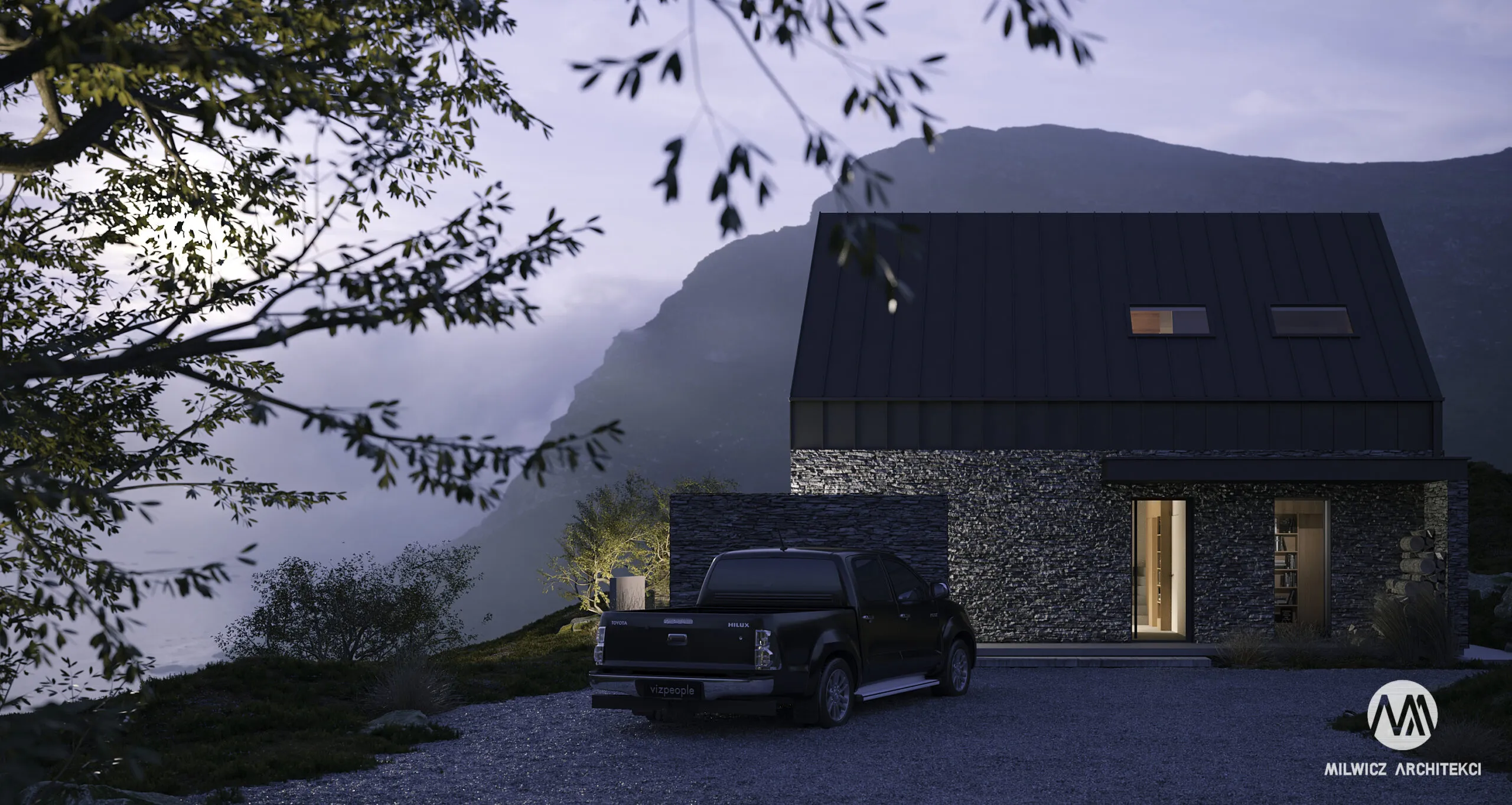 Milwicz architekci - projekt domu D81 - na zewnątrz