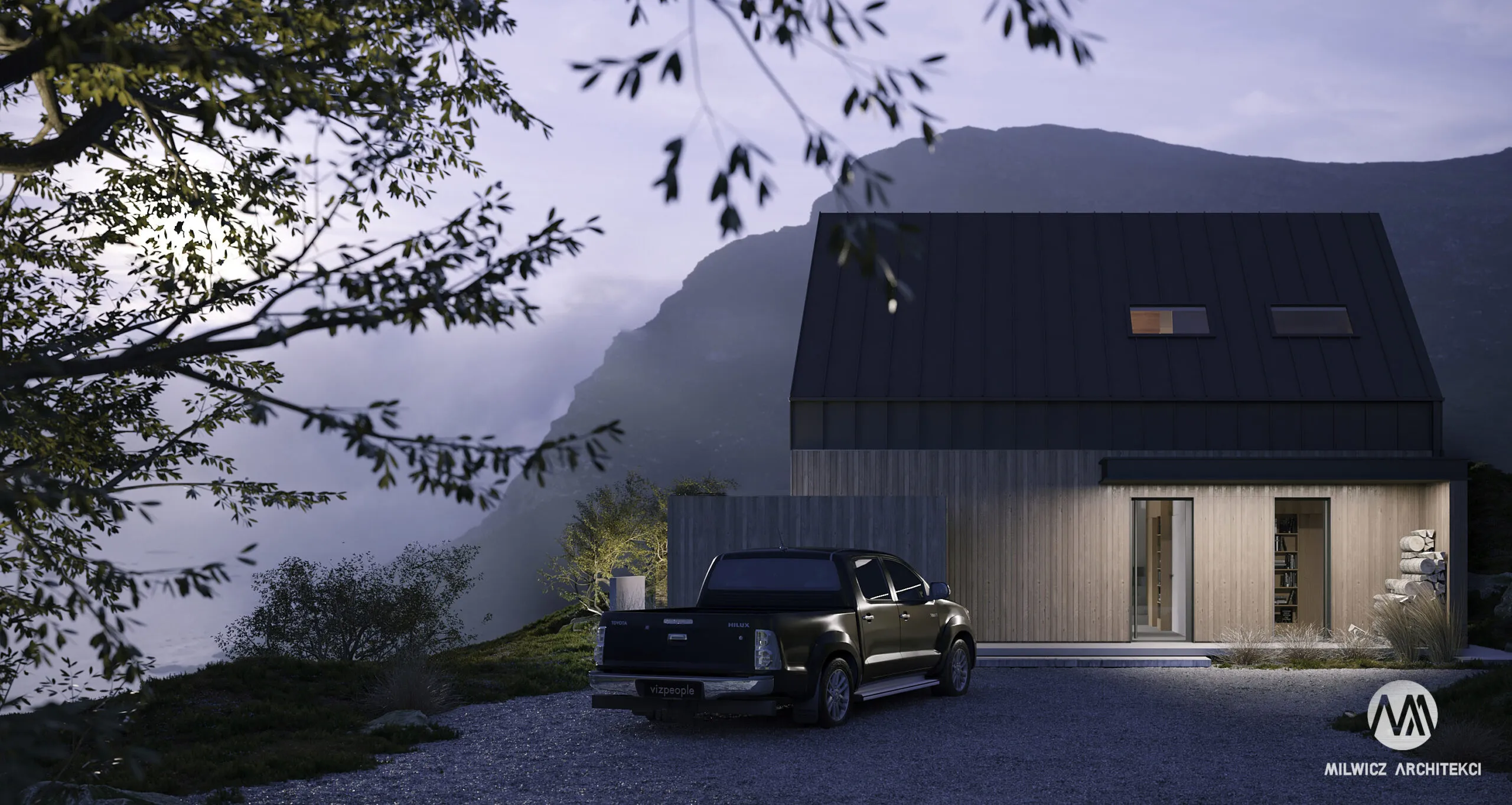 Milwicz architekci - projekt domu D81 - na zewnątrz