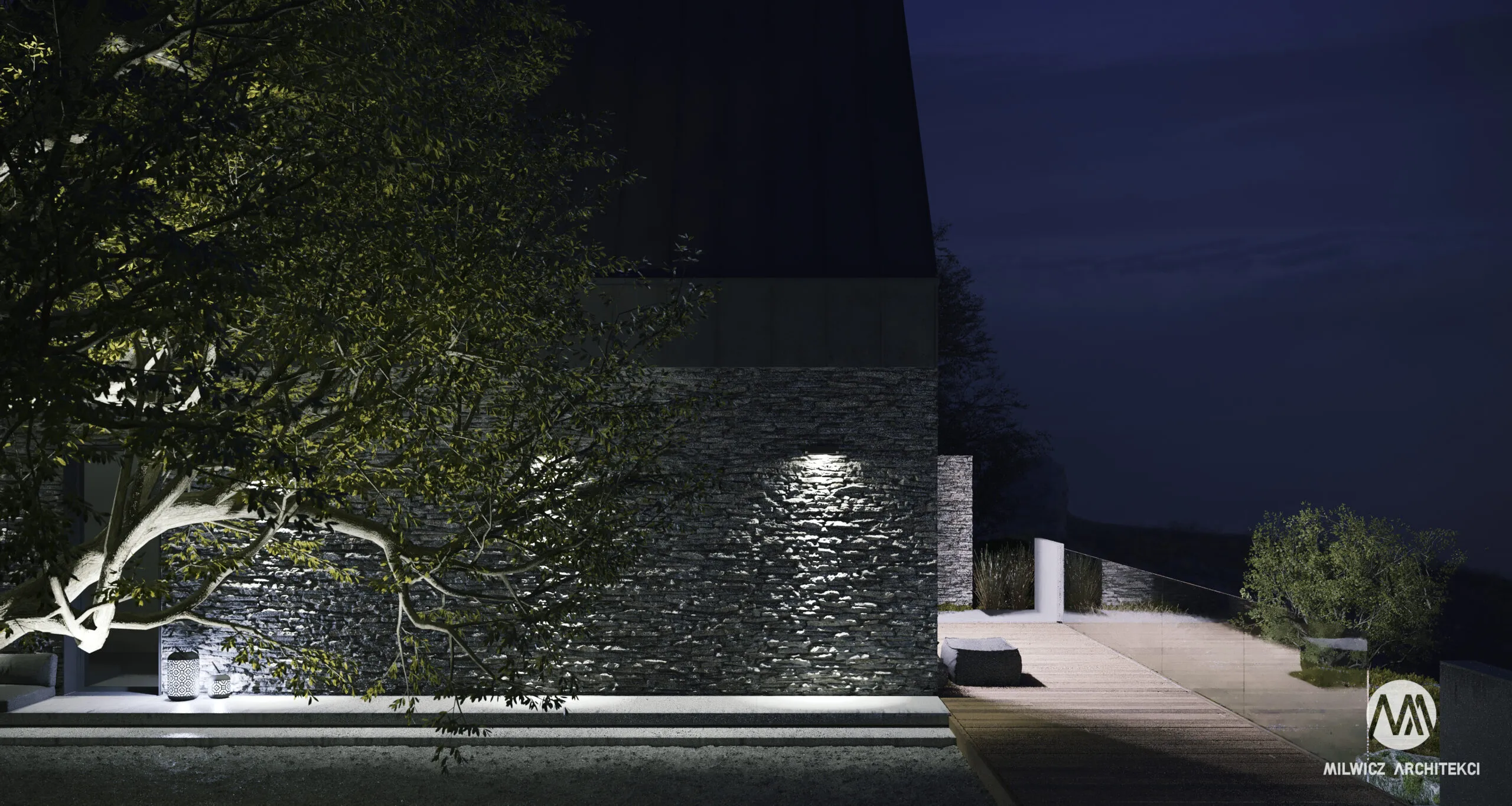 Milwicz architekci - projekt domu D81 - na zewnątrz