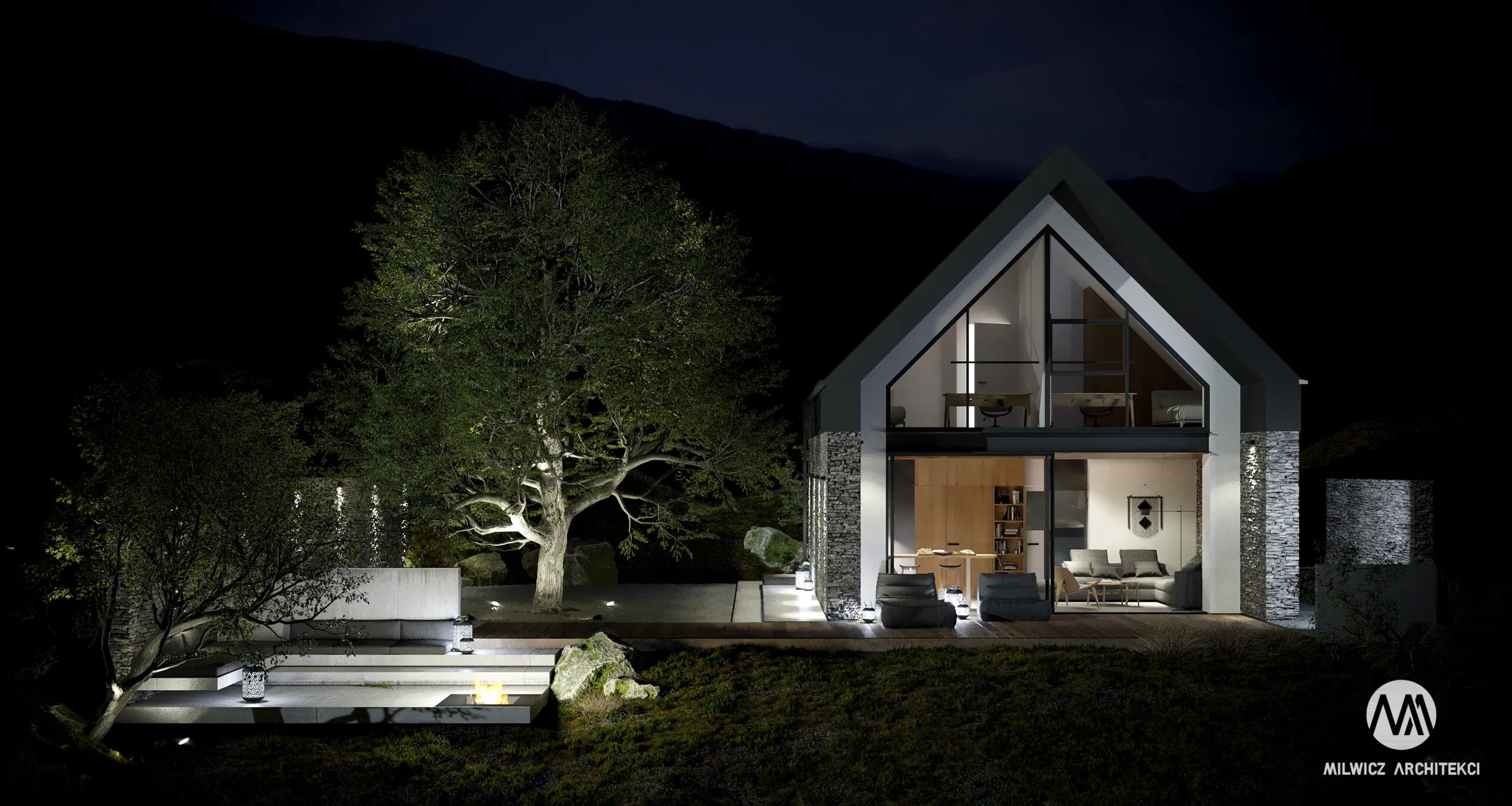 Milwicz architekci - projekt domu D81 - na zewnątrz